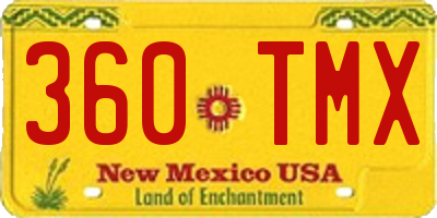 NM license plate 360TMX