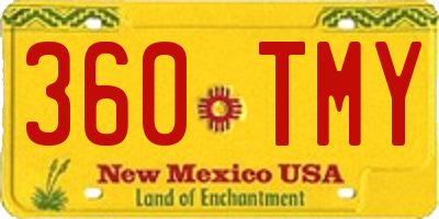 NM license plate 360TMY