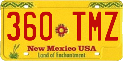 NM license plate 360TMZ