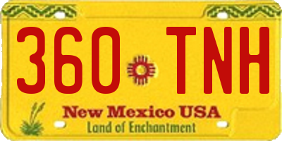 NM license plate 360TNH