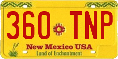 NM license plate 360TNP