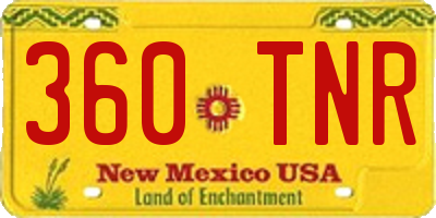 NM license plate 360TNR