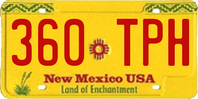 NM license plate 360TPH