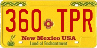 NM license plate 360TPR