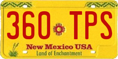 NM license plate 360TPS