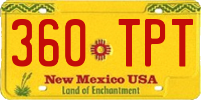 NM license plate 360TPT