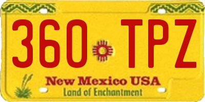 NM license plate 360TPZ