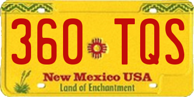 NM license plate 360TQS