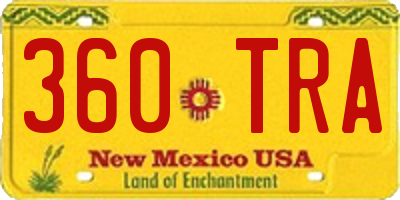 NM license plate 360TRA