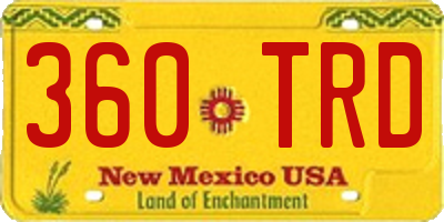 NM license plate 360TRD