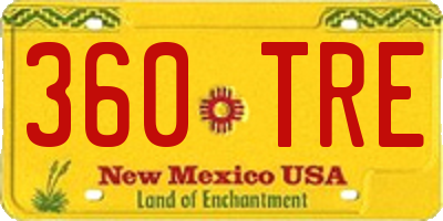 NM license plate 360TRE