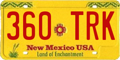 NM license plate 360TRK