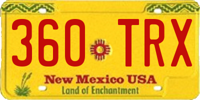 NM license plate 360TRX