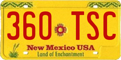 NM license plate 360TSC