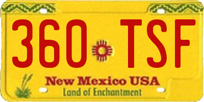 NM license plate 360TSF