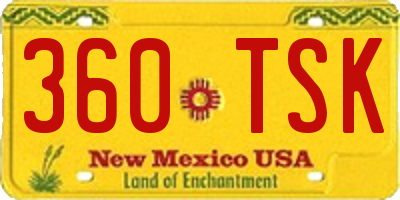 NM license plate 360TSK