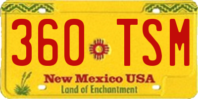 NM license plate 360TSM