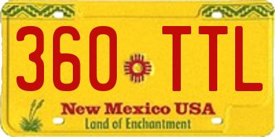 NM license plate 360TTL