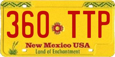 NM license plate 360TTP