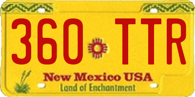 NM license plate 360TTR