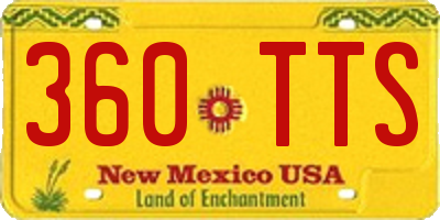 NM license plate 360TTS
