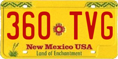 NM license plate 360TVG