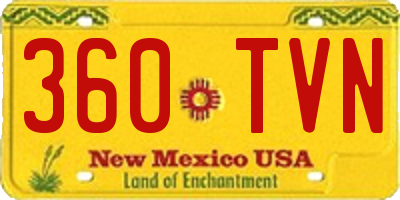 NM license plate 360TVN