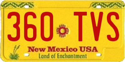 NM license plate 360TVS