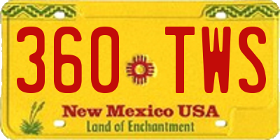 NM license plate 360TWS