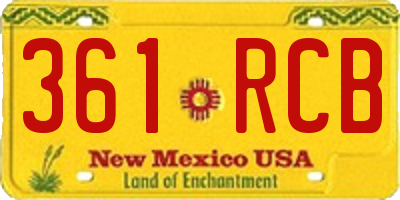 NM license plate 361RCB