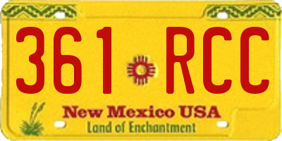 NM license plate 361RCC