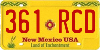 NM license plate 361RCD