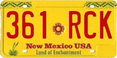 NM license plate 361RCK