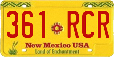 NM license plate 361RCR