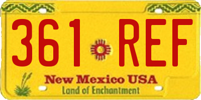 NM license plate 361REF