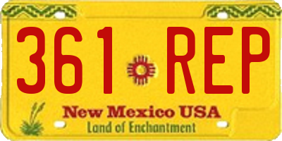 NM license plate 361REP