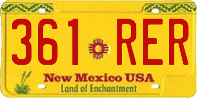 NM license plate 361RER