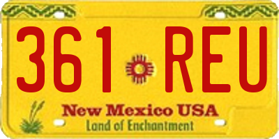 NM license plate 361REU