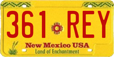 NM license plate 361REY