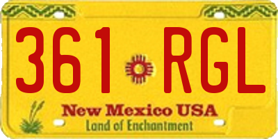 NM license plate 361RGL