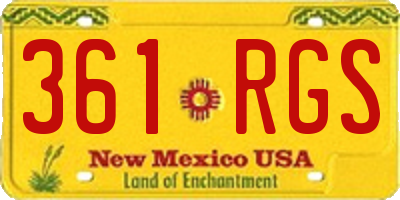 NM license plate 361RGS
