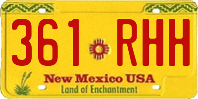 NM license plate 361RHH