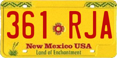 NM license plate 361RJA
