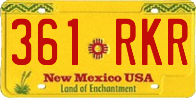 NM license plate 361RKR