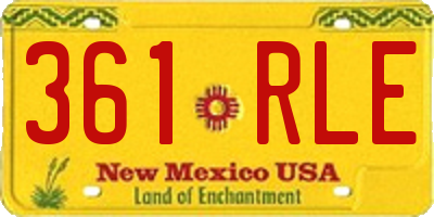 NM license plate 361RLE