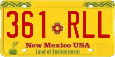 NM license plate 361RLL