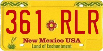 NM license plate 361RLR