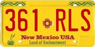 NM license plate 361RLS