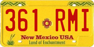 NM license plate 361RMI