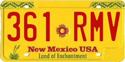 NM license plate 361RMV